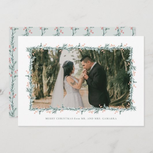Carte photo Mariage de Noël (Devant / Derrière)