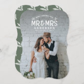 Carte photo mariage de Noël (Devant / Derrière)