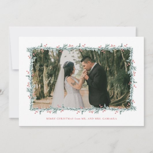 Carte photo Mariage de Noël (Devant)