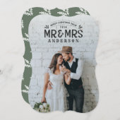 Carte photo mariage de Noël (Devant / Derrière)