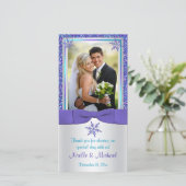 Carte photo Mariage des faches de neige violet Aqu (Debout devant)