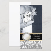 Carte photo mariage Merci (Devant / Derrière)