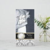Carte photo mariage Merci (Debout devant)