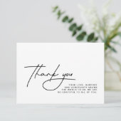 Carte photo mariage Merci (Debout devant)