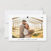 Carte photo mariage Merci (Dos)