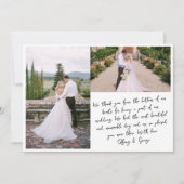 Carte photo Mariage Merci (Devant)