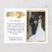 Carte photo mariage Merci (Dos)