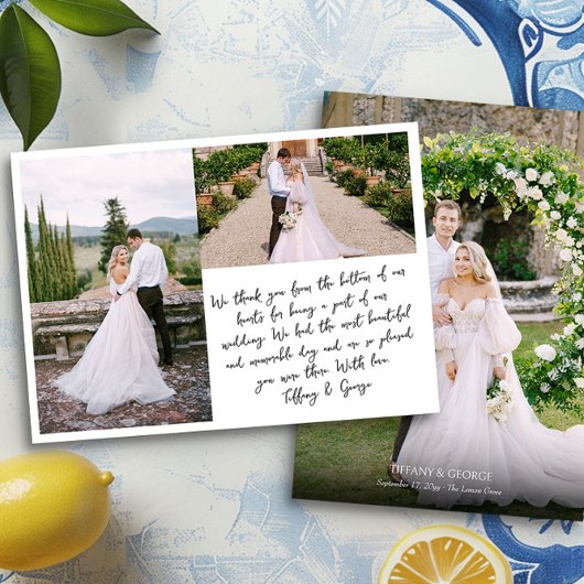 Carte photo Mariage Merci