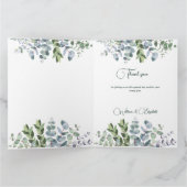 Carte PHOTO Mariage Merci Eucalyptus Feuille Cadeau (Intérieur)