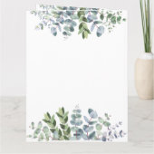 Carte PHOTO Mariage Merci Eucalyptus Feuille Cadeau (Dos)