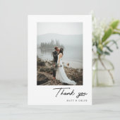 Carte photo Mariage Merci moderne (Debout devant)