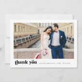 Carte photo Mariage Merci rétro (Devant)