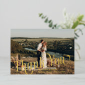 Carte photo Mariage Merci Tourbillonnant classique (Debout devant)