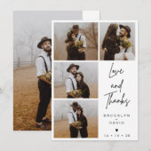 Carte photo Mariage minimaliste moderne (Devant / Derrière)