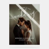 Carte Photo Mariage personnalisée 'Welcome' (Recto)