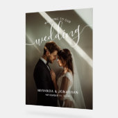 Carte Photo Mariage personnalisée 'Welcome' (Angle)