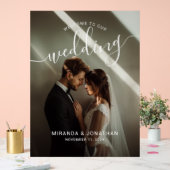 Carte Photo Mariage personnalisée 'Welcome' (Mariage)