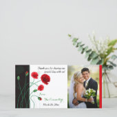 Carte photo mariage | Poppies rouges (Debout devant)
