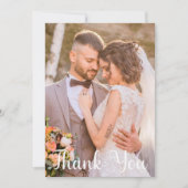 Carte Photo Mariage simple Ajouter votre Merci de voeux (Devant)