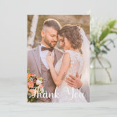 Carte Photo Mariage simple Ajouter votre Merci de voeux (Debout devant)