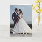 Carte Photo Mariage simple Ajouter votre Merci de voeux (Fleur jaune)