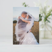 Carte Photo Mariage simple Ajouter votre Merci de voeux (Debout devant)