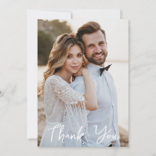 Carte Photo Mariage simple Ajouter votre Merci de voeux