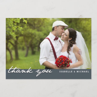 Carte photo Mariage vintage Merci