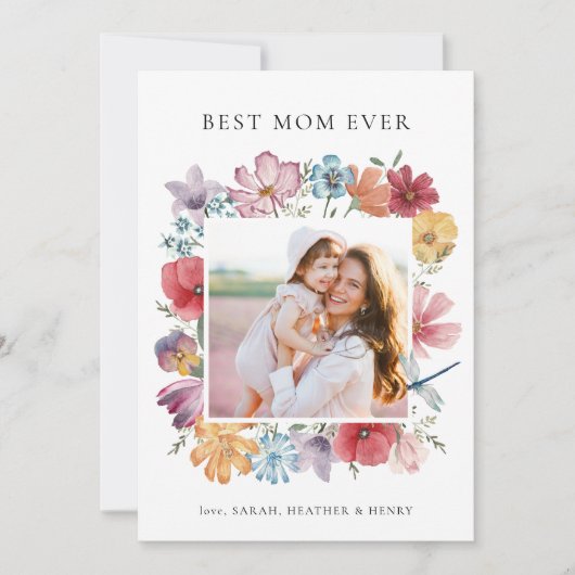 Carte Photo Meilleure Maman (Devant)