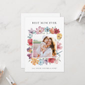 Carte Photo Meilleure Maman (Devant/Arrière en situation)