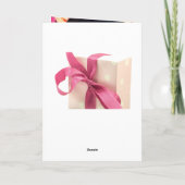 Carte Photo Merci anniversaire bourgogne floral (Dos)