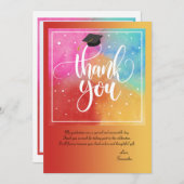Carte photo Merci coloré (Devant / Derrière)