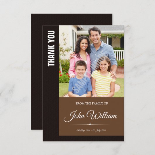 Carte photo Merci commémoratif (Devant / Derrière)