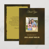 Carte photo Merci commémoratif (Devant / Derrière)