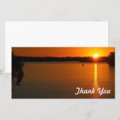 carte photo Merci - Coucher de soleil sur le lac M (Devant / Derrière)