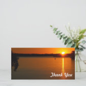 carte photo Merci - Coucher de soleil sur le lac M (Debout devant)