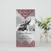 Carte photo Merci de Noël Indien Damas rouge (Debout devant)