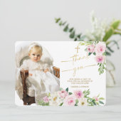 Carte photo Merci du baptême (Debout devant)