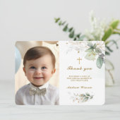 Carte photo Merci du baptême (Debout devant)