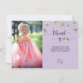 Carte photo Merci marguerite - violet (Devant)