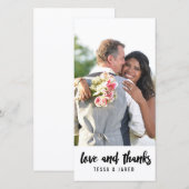 Carte photo Merci | MARIAGE (Devant / Derrière)
