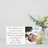 CARTE PHOTO ~ MERCI MARIAGE (Debout devant)