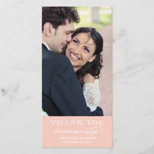 Carte photo Merci Mariage classique