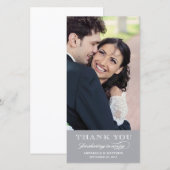 Carte photo Merci Mariage classique (Devant / Derrière)