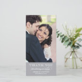 Carte photo Merci Mariage classique (Debout devant)