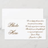 Carte photo ~ Merci Mariage photo de la nuptiale (Devant / Derrière)