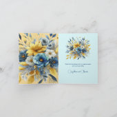 Carte PHOTO Merci Turquoise Gold Black Fairy Princesse (Intérieur)