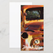 carte photo Merci - Voiture Vintage (Devant / Derrière)