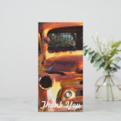 carte photo Merci - Voiture Vintage (Debout devant)