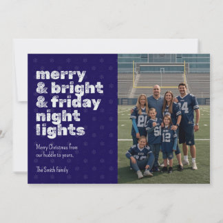 Carte photo Merry & Bright & Friday Night Lights